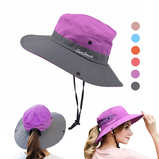 Ponytail Hole Outdoor Fisherman's Hat
