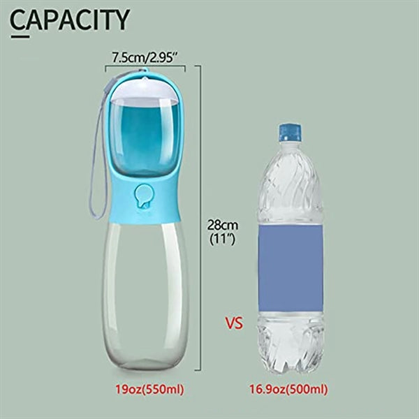 Dog Water Bottle with Food Container