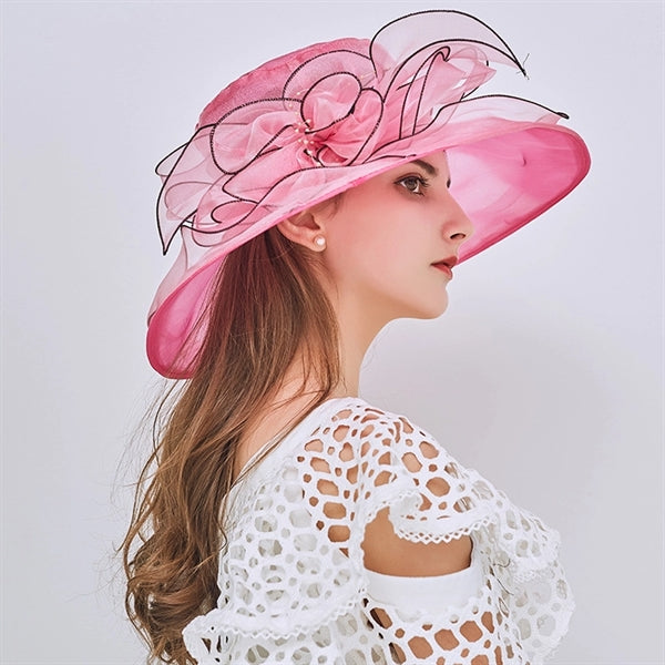 Flower Mesh Beach Sun Hat