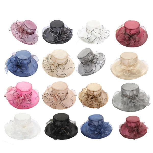 Flower Mesh Beach Sun Hat