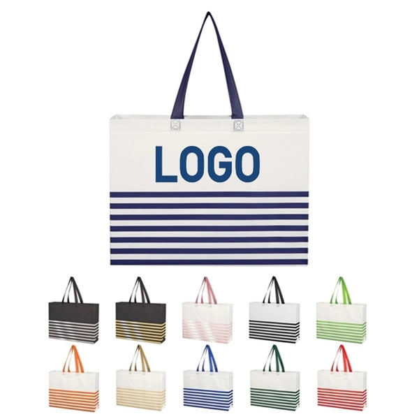 Non-Woven Stripes Tote Bag