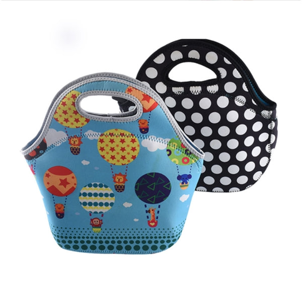 Zippered Neoprene Tote Box Lunch Bag