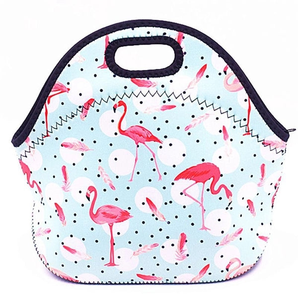 Zippered Neoprene Tote Box Lunch Bag