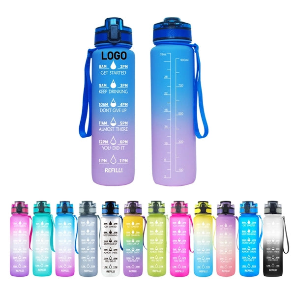 Large Water Bottle W/ Time Marker
