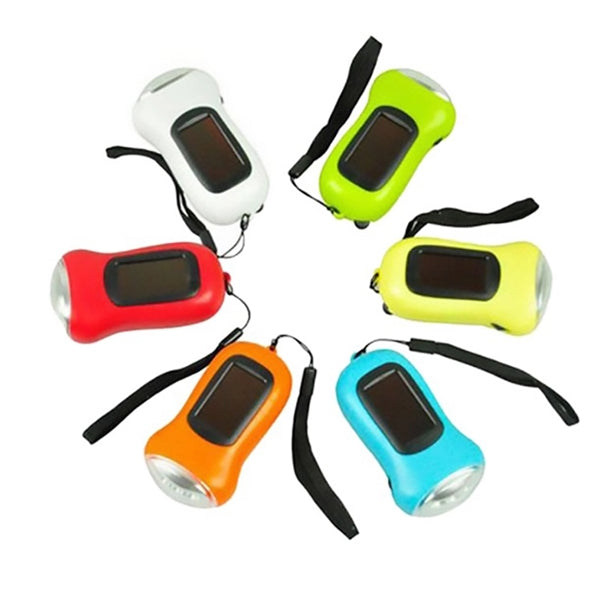 Hand Crank Solar Powered Flashlight