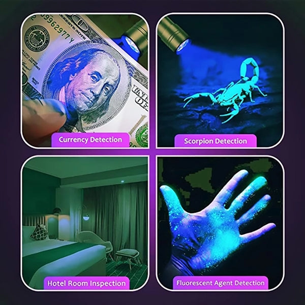 UV 12 LED Flashlight