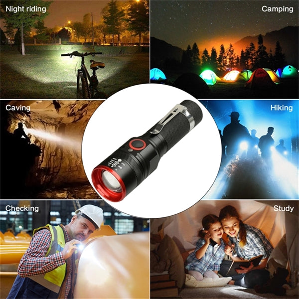 USB Rechargeable Zoomable Flashlight