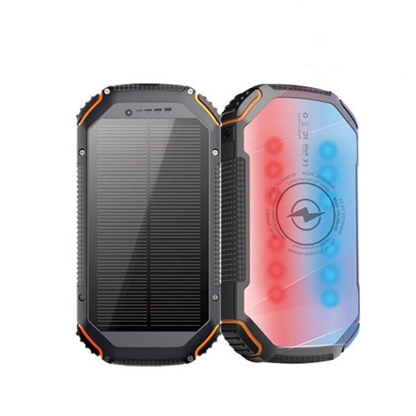 Solar power banks 20000mAh Led Light wireless charger