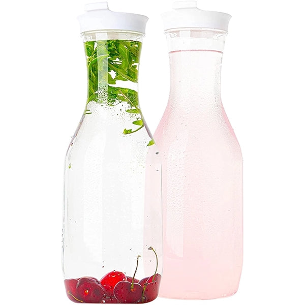 50oz Plastic Water Carafes Bottles Pitcher with Flip Top Lid
