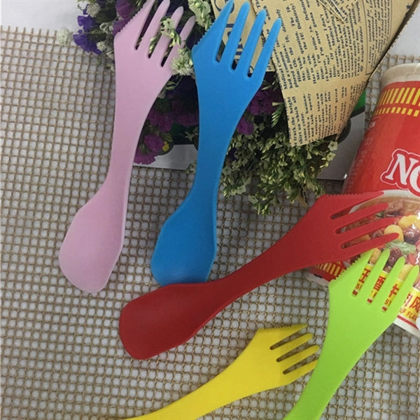Spork 3 in 1 Camping Spoon Fork Knife Combo Plastic Cutlery
