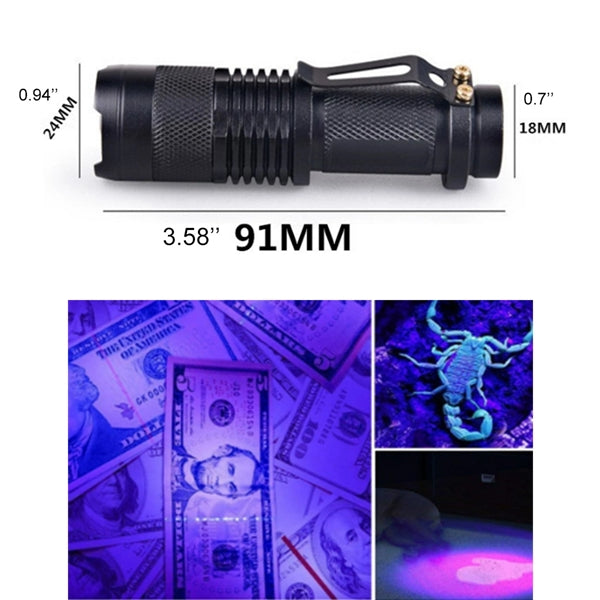 Led Uv Flashlight Ultraviolet Torch