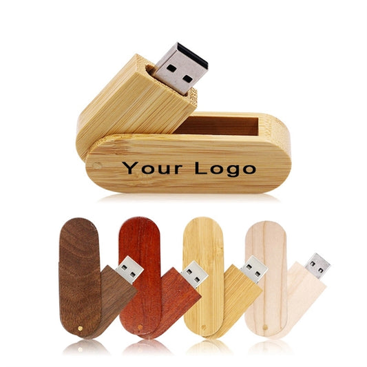 Wooden Rotate Pendrive Swivel USB Memory Stick Flash Drive