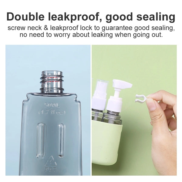 4 in 1 Refillable Travel Bottle Kit & Toiletry Container