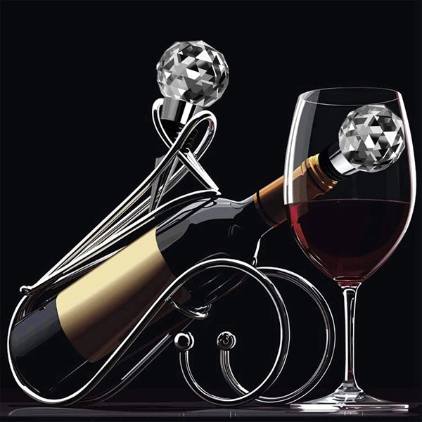 Decorative Crystal Balls Wine Bottle Stoppers
