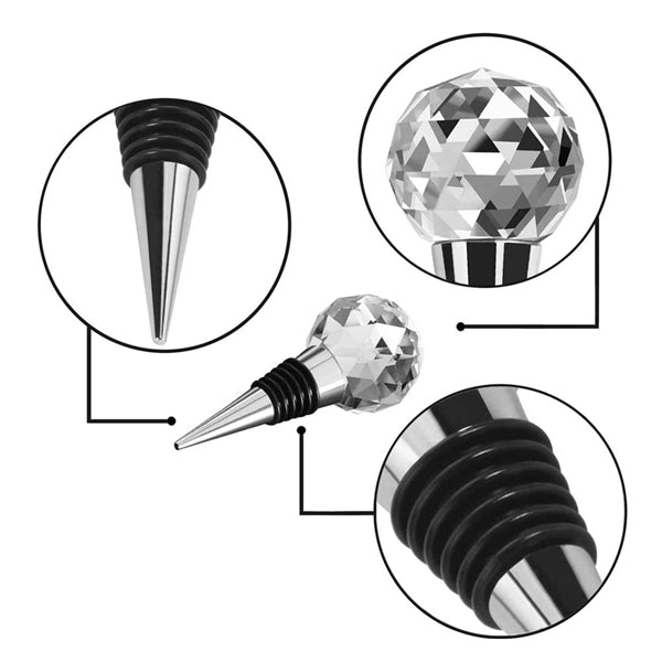 Decorative Crystal Balls Wine Bottle Stoppers
