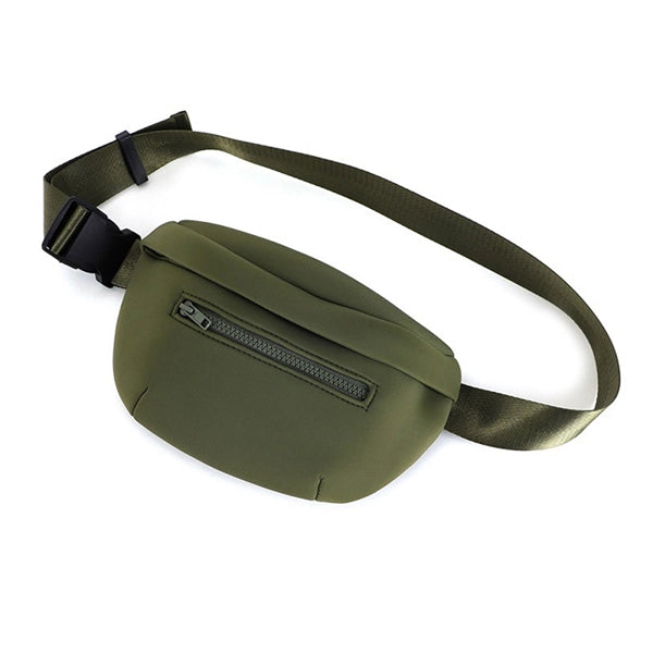 Neoprene Zippered Fanny Pack Waist Bag w/Adjustable Belt