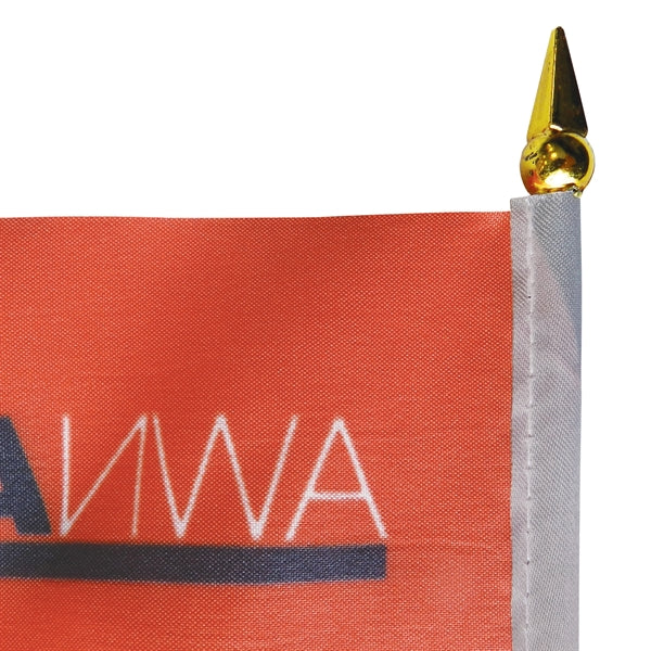 6" x 9" Single Reverse Polyester Stick Flags