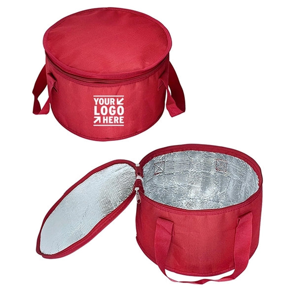 Round Insulated Thermal Pie Carrier Cooler Bags for Food