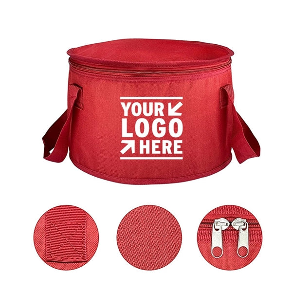 Round Insulated Thermal Pie Carrier Cooler Bags for Food