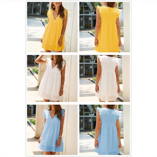 Women's Plain Floral Summer Lace Party Shift Dress