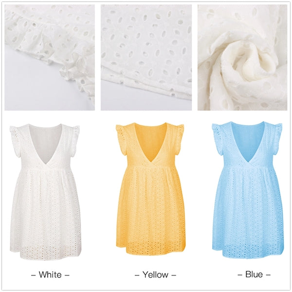 Women's Plain Floral Summer Lace Party Shift Dress