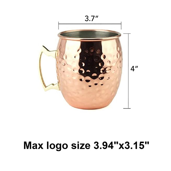 Moscow Mule Mugs Solid Copper Hammered Cup
