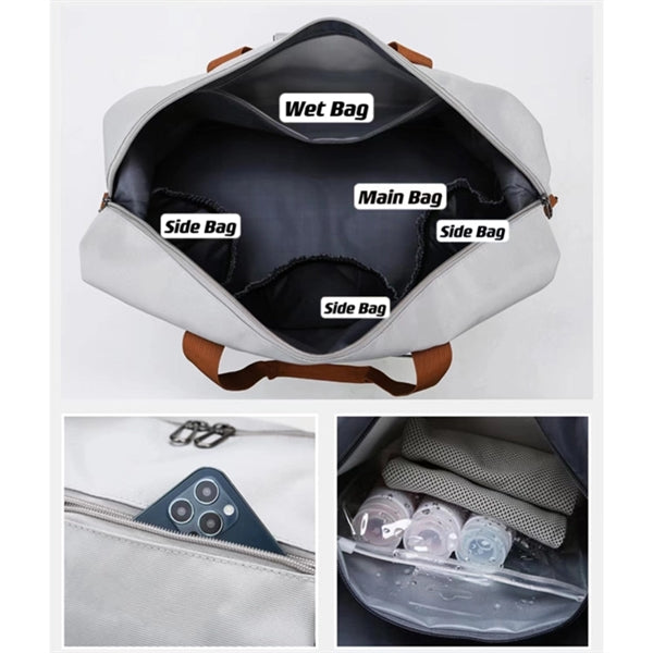 Sports Gym Bag With Wet Pocket & Shoes Compartment