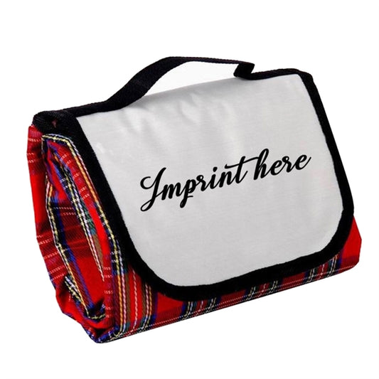 Roll-Up Portable Plaid Outdoor Picnic Blanket