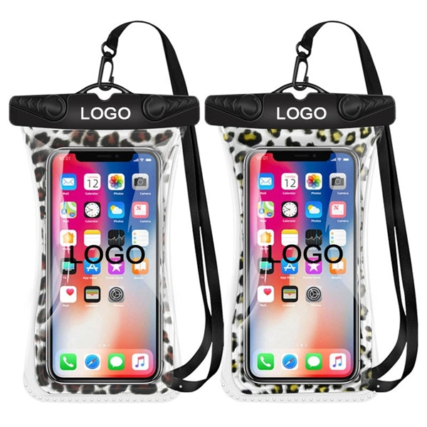 Floating Airbag Waterproof Phone Pouch IPX8 Leopard Dry Bags