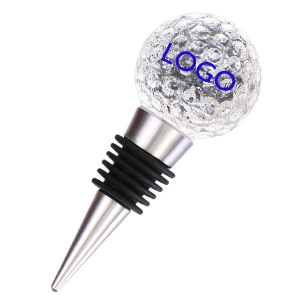 Crystal Golf Ball Wine Stopper