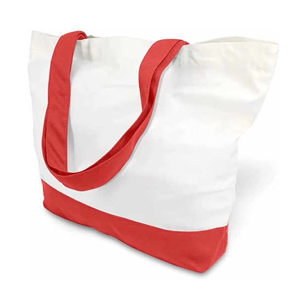 Large Capacity Two-Tones Canvas Tote Bag