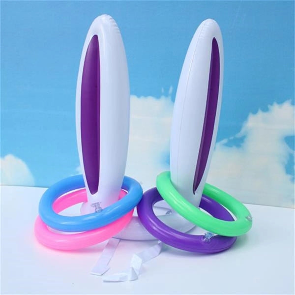 Pvc Inflatable Rabbit Head Game Throwing Ring