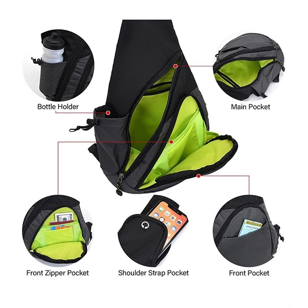 Water Resistant Shoulder Chest Crossbody Bag