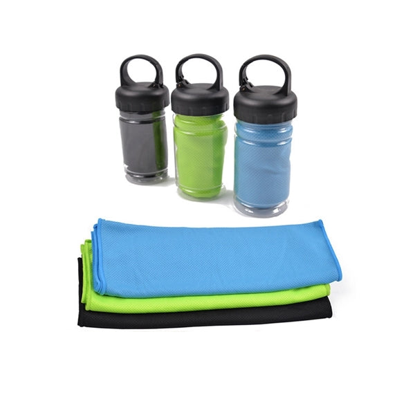 Microfiber Cooling Towel With Carry Bottle