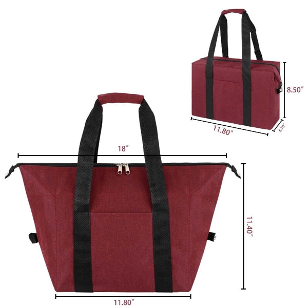 Collapsible Zipper Cooler Tote