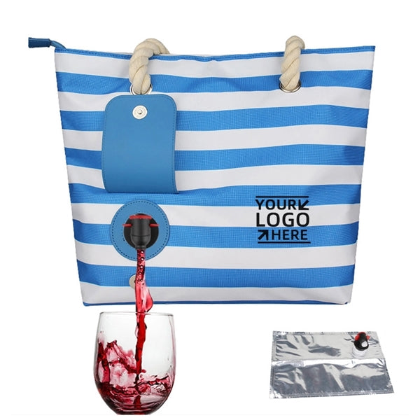 Beach Wine Tote Bag with Baldder