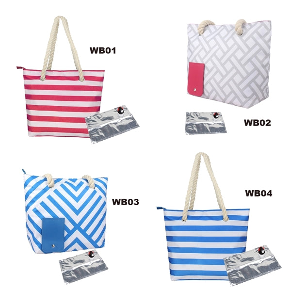 Beach Wine Tote Bag with Baldder