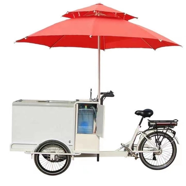 Electric Solar Ice Cream Bike Cart