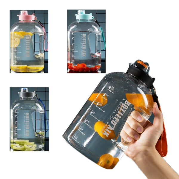 74.4Oz Water Bottle With Time Marker And Straw