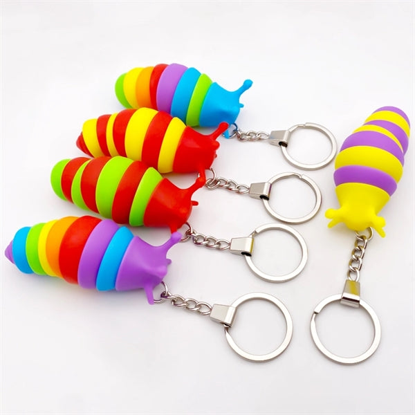 Mini Fidget Slug Key-Chain Toys