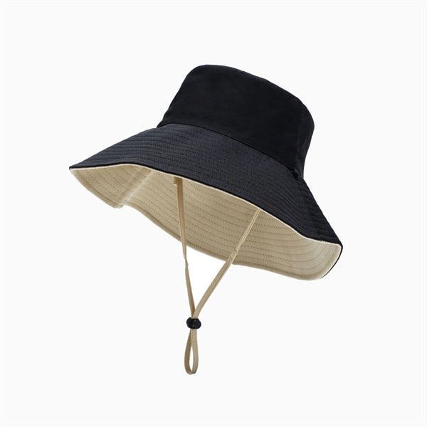 Reversible Wide Brim Cotton Bucket Cap