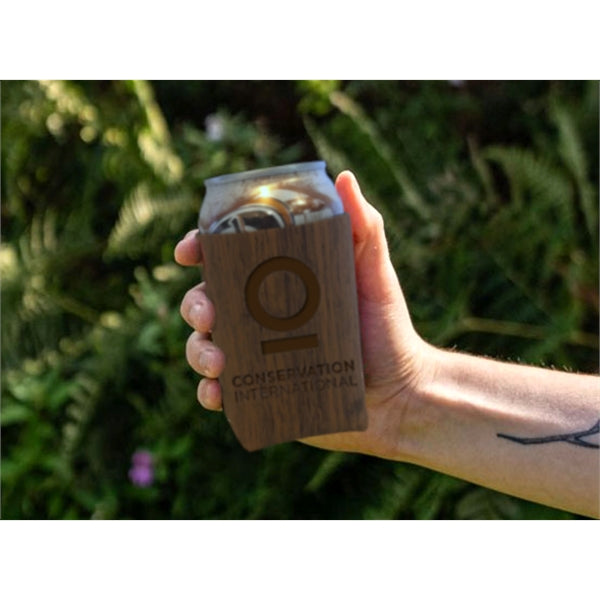 Wood Pattern Can Cooler