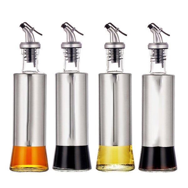 Stainless Steel Glass Oil Jug Bottle