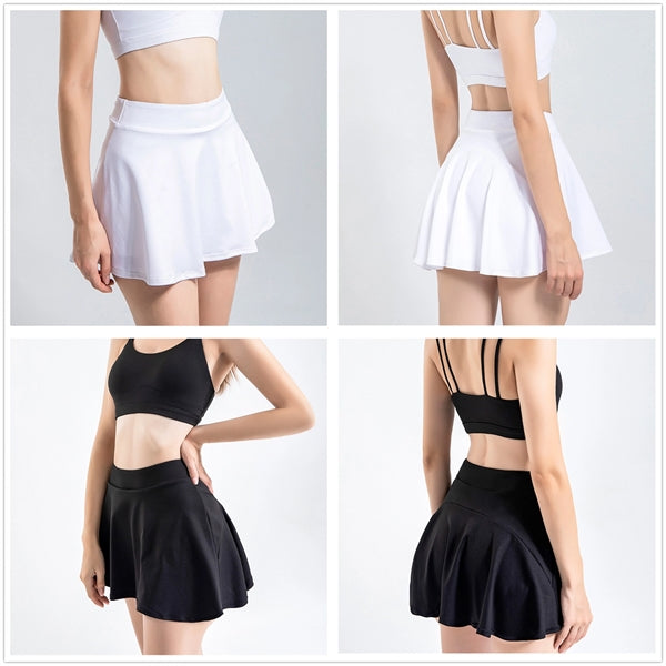 Workout Tennis Activewear Sports Skort With Built-in Shorts