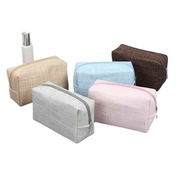 Canvas Travel Makeup Pouch & Cosmetic Toiletry Bag