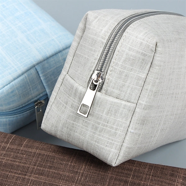 Canvas Travel Makeup Pouch & Cosmetic Toiletry Bag