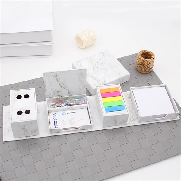 Executive Desk Organizer Box Memo Pad Sticky Note Holder