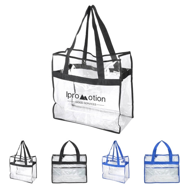 Transparent Vinyl Tote Bags for Security Approved