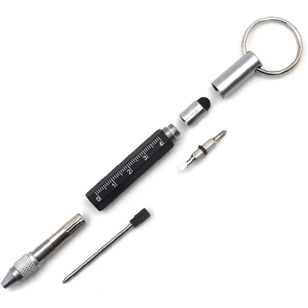 Function Tools Ballpoint Pen with keychain