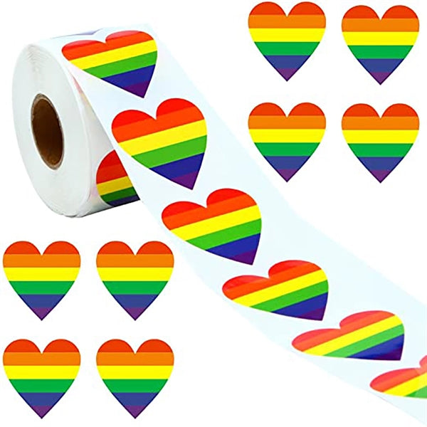 Lgbt Rainbow Heart Stickers